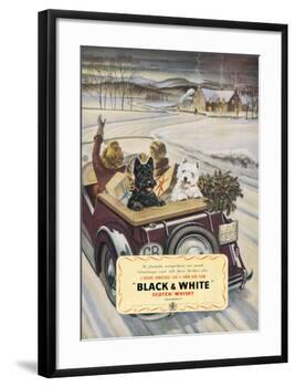 Black & White Scotch Whisky-null-Framed Art Print