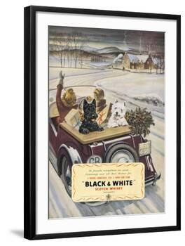 Black & White Scotch Whisky-null-Framed Art Print