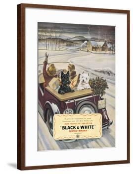 Black & White Scotch Whisky-null-Framed Art Print