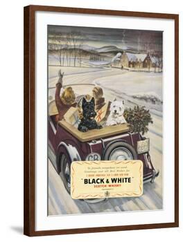 Black & White Scotch Whisky-null-Framed Art Print