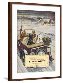 Black & White Scotch Whisky-null-Framed Art Print