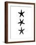 Black White Starfish Vertical-Jetty Printables-Framed Art Print