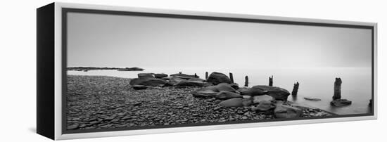 Black & White Water Panel I-James McLoughlin-Framed Premier Image Canvas