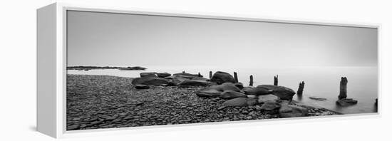 Black & White Water Panel I-James McLoughlin-Framed Premier Image Canvas