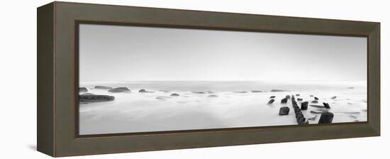 Black & White Water Panel III-James McLoughlin-Framed Premier Image Canvas