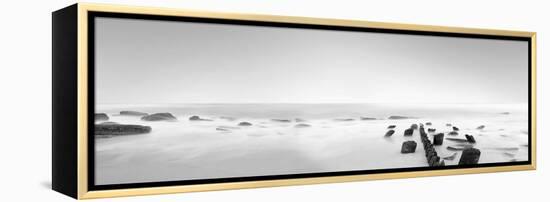 Black & White Water Panel III-James McLoughlin-Framed Premier Image Canvas