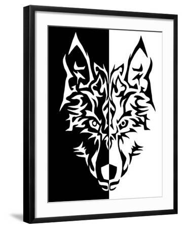 Black White Wolf Animal Wolves' Stretched Canvas Print - Wonderful Dream | Black White Wolf Animal Wolves' Stretched Canvas Print - Wonderful Dream |