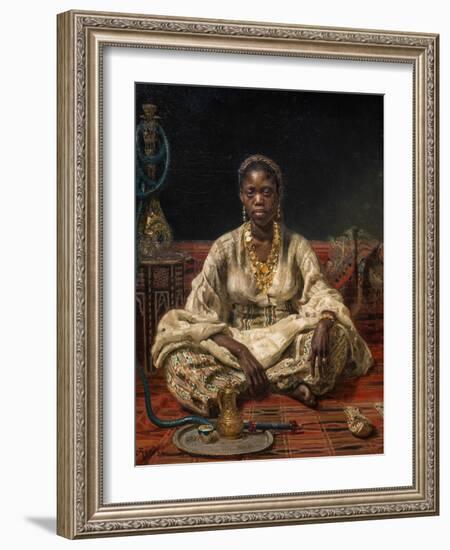 BLACK Woman, 1875-1876 (Oil on Canvas)-Ilya Efimovich Repin-Framed Giclee Print