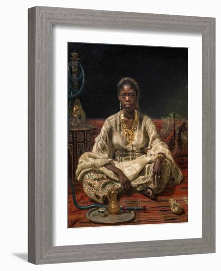 BLACK Woman, 1875-1876 (Oil on Canvas)-Ilya Efimovich Repin-Framed Giclee Print