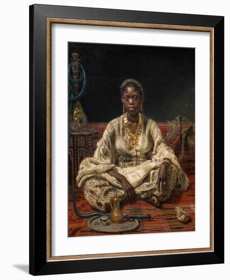 BLACK Woman, 1875-1876 (Oil on Canvas)-Ilya Efimovich Repin-Framed Giclee Print