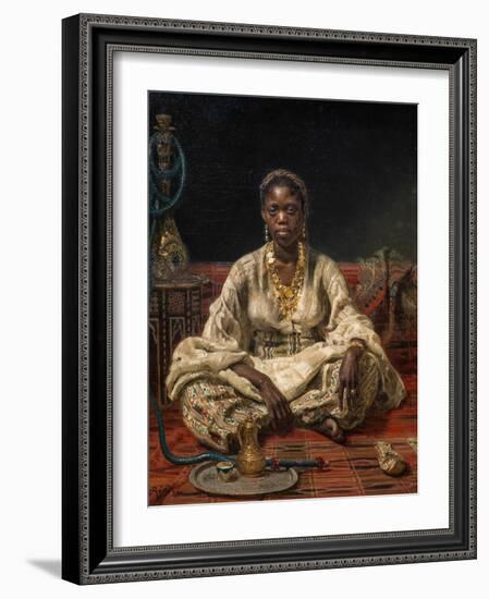 BLACK Woman, 1875-1876 (Oil on Canvas)-Ilya Efimovich Repin-Framed Giclee Print