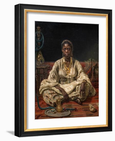 BLACK Woman, 1875-1876 (Oil on Canvas)-Ilya Efimovich Repin-Framed Giclee Print