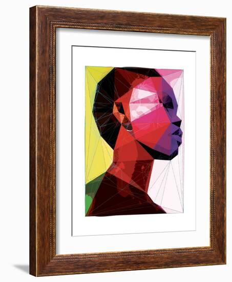 Black Woman 1-Enrico Varrasso-Framed Art Print