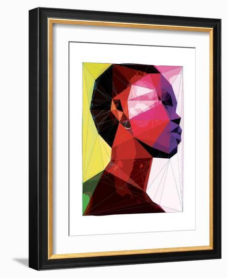 Black Woman 1-Enrico Varrasso-Framed Art Print