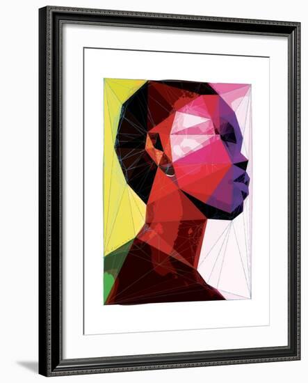 Black Woman 1-Enrico Varrasso-Framed Art Print