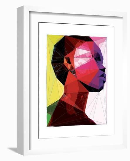 Black Woman 1-Enrico Varrasso-Framed Premium Giclee Print