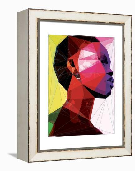 Black Woman 1-Enrico Varrasso-Framed Stretched Canvas