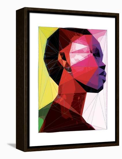 Black Woman 1-Enrico Varrasso-Framed Stretched Canvas