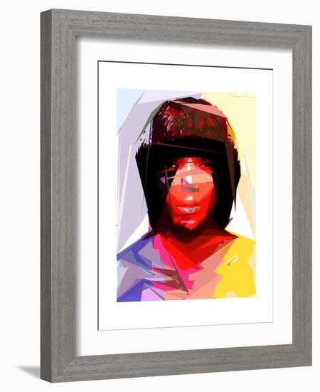 Black Woman 2-Enrico Varrasso-Framed Premium Giclee Print