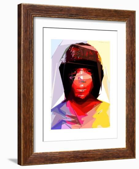 Black Woman 2-Enrico Varrasso-Framed Premium Giclee Print