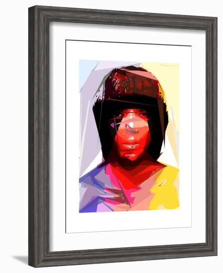 Black Woman 2-Enrico Varrasso-Framed Art Print