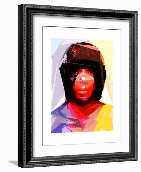 Black Woman 2-Enrico Varrasso-Framed Art Print