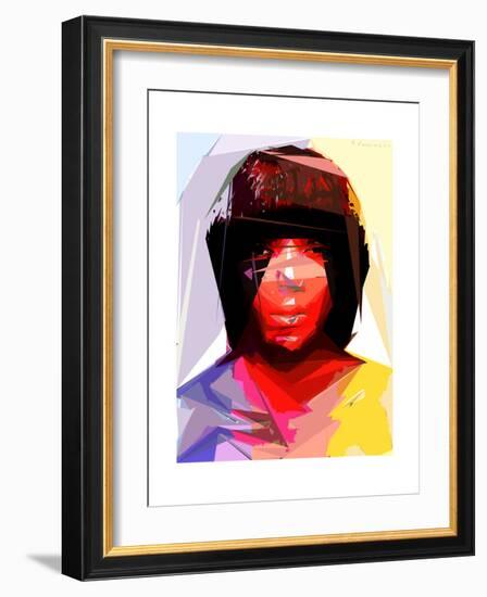 Black Woman 2-Enrico Varrasso-Framed Art Print