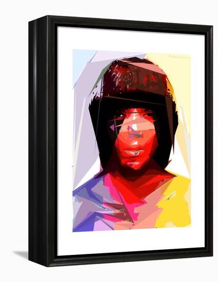 Black Woman 2-Enrico Varrasso-Framed Stretched Canvas