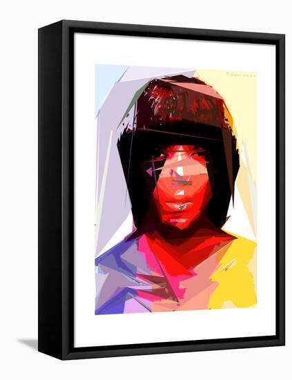 Black Woman 2-Enrico Varrasso-Framed Stretched Canvas