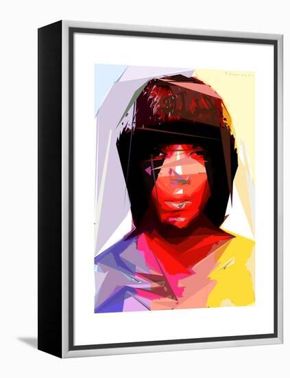 Black Woman 2-Enrico Varrasso-Framed Stretched Canvas