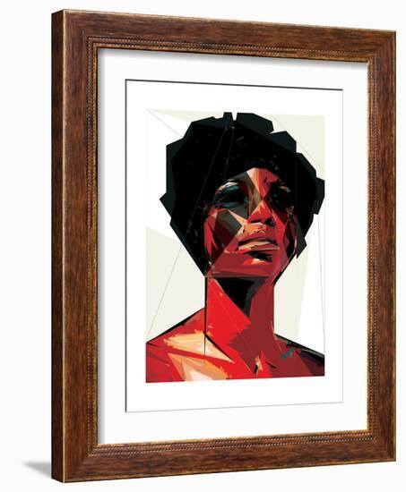 Black Woman 6-Enrico Varrasso-Framed Premium Giclee Print