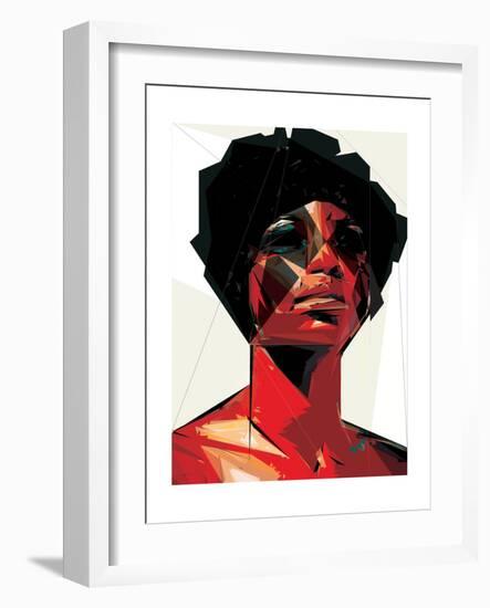 Black Woman 6-Enrico Varrasso-Framed Premium Giclee Print