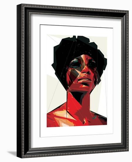 Black Woman 6-Enrico Varrasso-Framed Premium Giclee Print