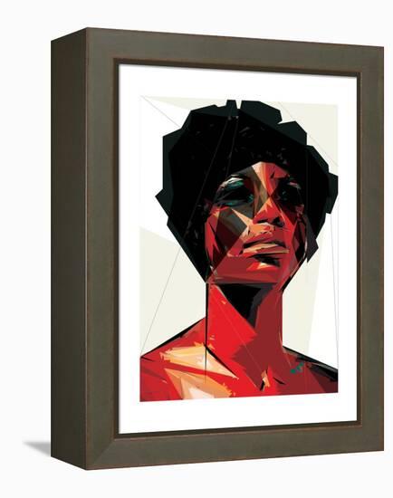 Black Woman 6-Enrico Varrasso-Framed Stretched Canvas