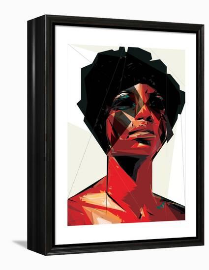 Black Woman 6-Enrico Varrasso-Framed Stretched Canvas