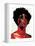 Black Woman 6-Enrico Varrasso-Framed Stretched Canvas