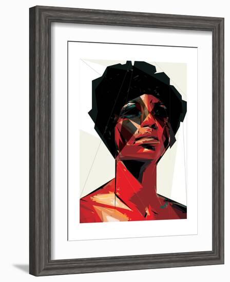 Black Woman 6-Enrico Varrasso-Framed Art Print