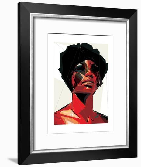 Black Woman 6-Enrico Varrasso-Framed Art Print