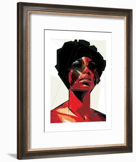 Black Woman 6-Enrico Varrasso-Framed Art Print