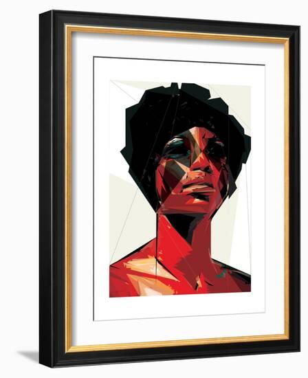 Black Woman 6-Enrico Varrasso-Framed Art Print