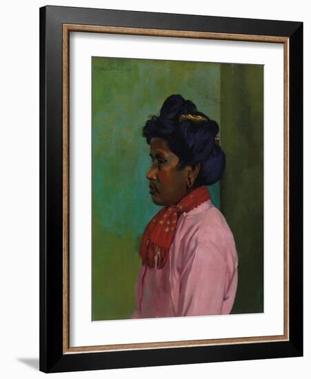 Black Woman with Pink Blouse, 1910-Félix Vallotton-Framed Giclee Print