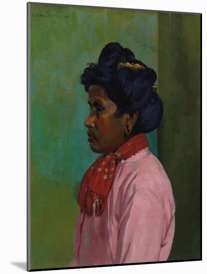 Black Woman with Pink Blouse, 1910-Félix Vallotton-Mounted Giclee Print
