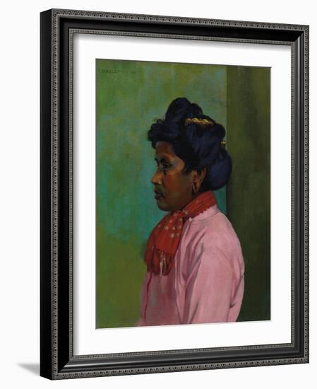 Black Woman with Pink Blouse, 1910-Félix Vallotton-Framed Giclee Print