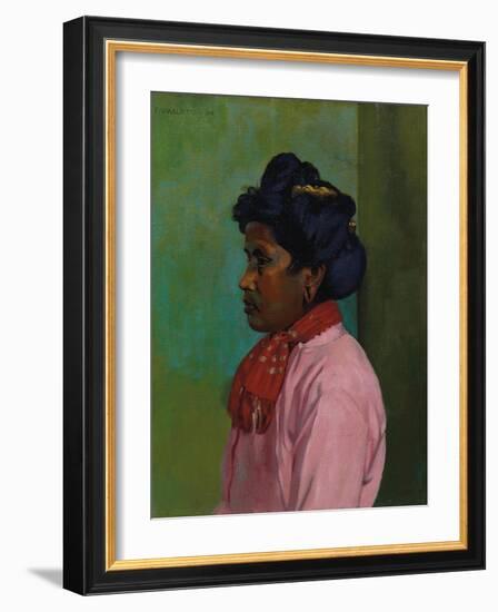 Black Woman with Pink Blouse, 1910-Félix Vallotton-Framed Giclee Print