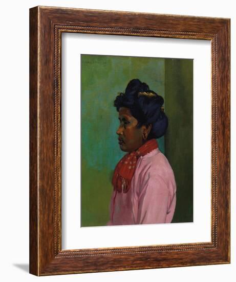 Black Woman with Pink Blouse, 1910-Félix Vallotton-Framed Giclee Print