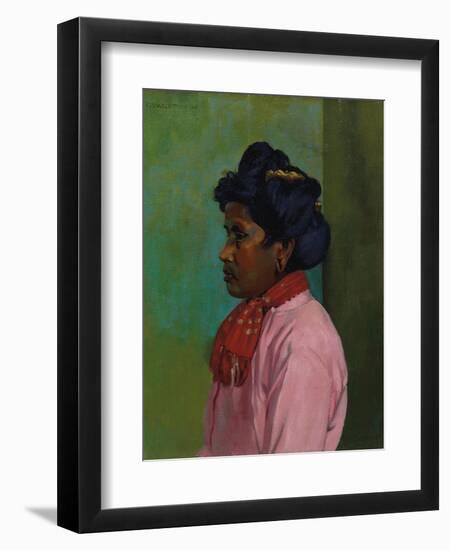 Black Woman with Pink Blouse, 1910-Félix Vallotton-Framed Giclee Print