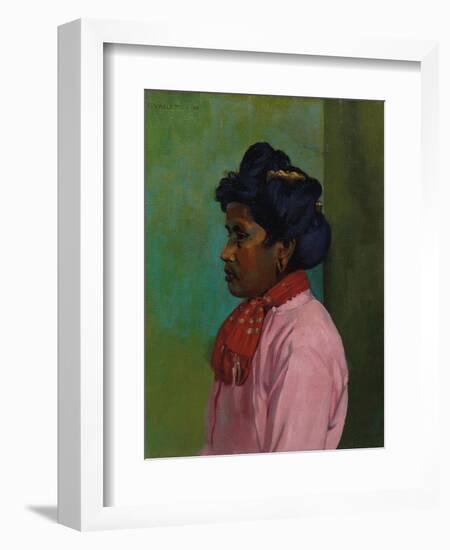 Black Woman with Pink Blouse, 1910-Félix Vallotton-Framed Giclee Print