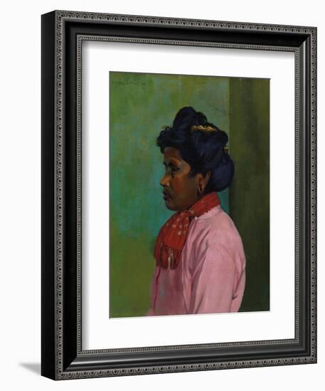 Black Woman with Pink Blouse, 1910-Félix Vallotton-Framed Giclee Print