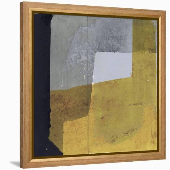 Black & Yellow III-null-Framed Stretched Canvas