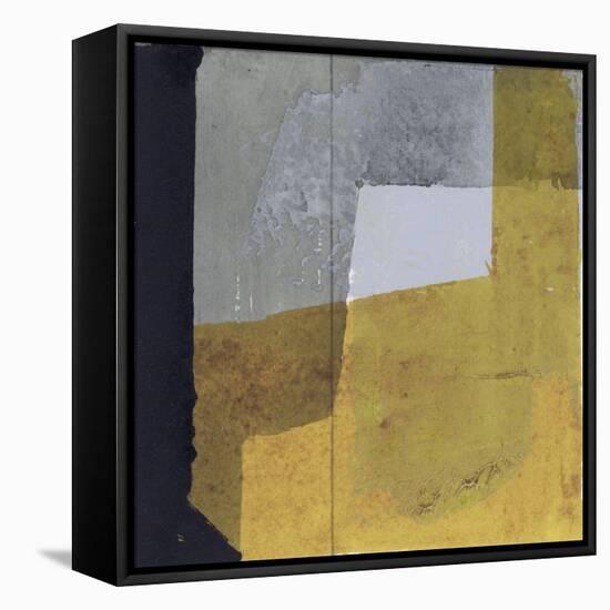 Black & Yellow III-null-Framed Stretched Canvas